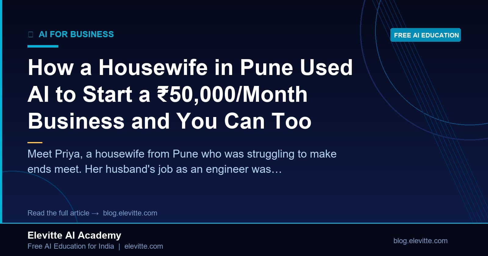 How a Housewife in Pune Used AI to Start a ₹50,000/Month Business and You Can Too