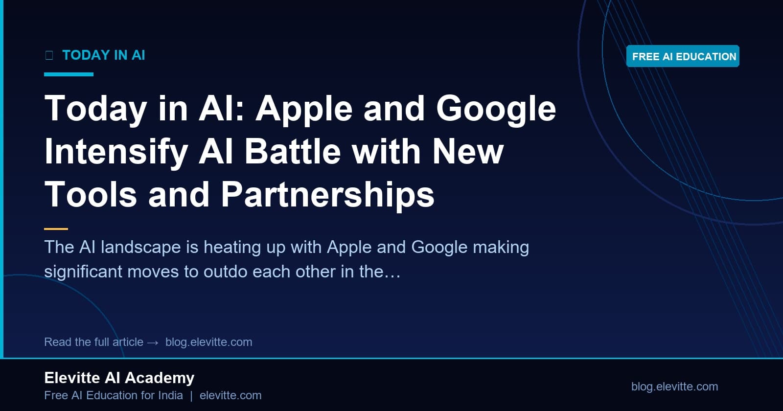 Today in AI: Apple and Google Intensify AI Battle with New Tools and Partnerships